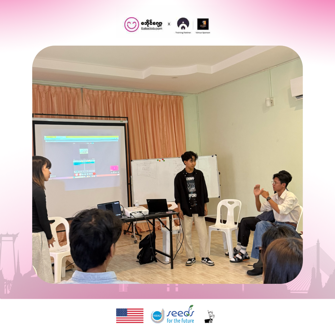 Workshop participant presenting work